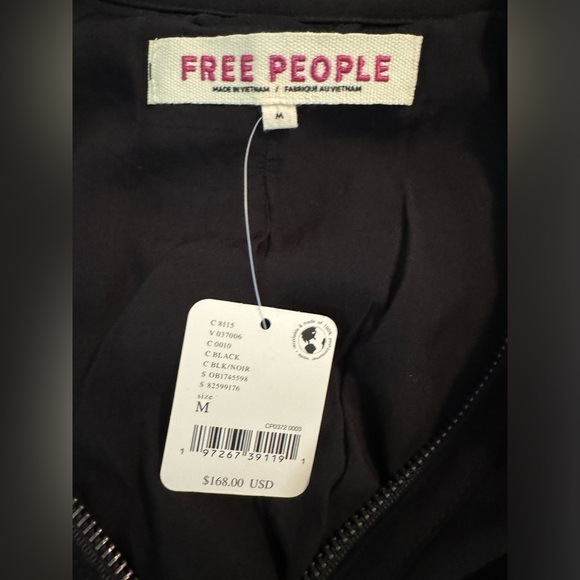 NWT Free People On Pointe Bomber Jacket in Black Size Medium💕 - Picture 14 of 14